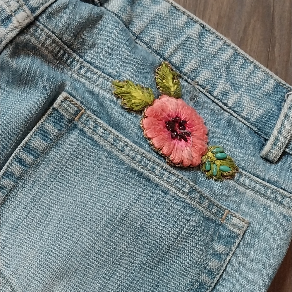 Dana Buchman Embroidered Jeans - Picture 11 of 13